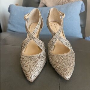 Jessica Simpson Gold Heels